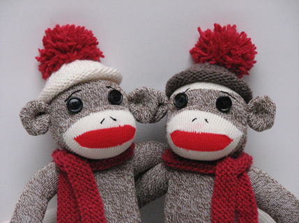 sock monkey brown